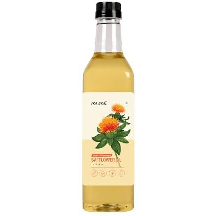 Nune Virgin Safflower Oil - 5 Litres (Pack Of 5 X 1L) | Cold Pressed, Pure, And Certified For Everyday Cooking