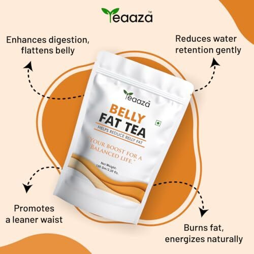 Teaaza Belly Fat Tea For Weight Loss  Herbal Tea For Belly Fat, Supports Fat Burn For Women & Men, Natural Detox Tea & Helps With Belly Fat, Water Weight, Bloating, 100 Grams, Loose Leaf Tea