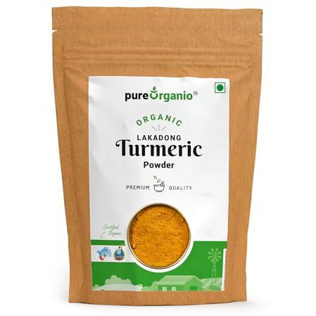 Pure Organio Organic Lakadong Turmeric Powder- 7 To 10% High Curcumin Certified 250G Npop India Organic Certified Spices (250 Gm)