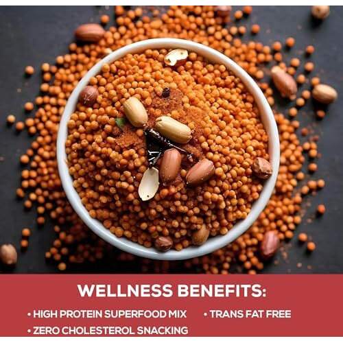 Eat Anytime Tangy Tomato Millet Chivda | Healthy Crunchy Snack Mix With A Bold Flavor | Packed With Spices & Nutrients | Perfect For Guilt-Free Snacking, (Pack Of 1)