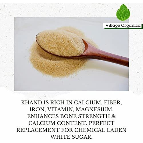 Village-Organica Desi Khand | Organic & Natural | Pure & Unrefined | Raw Sugar | Chemical Free |Storehouse Of Nutrients | Immense Health Benefits | (1800)