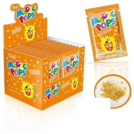 Magic Pops Popping Unique Candy Box 200Gm (Orange Flavor)
