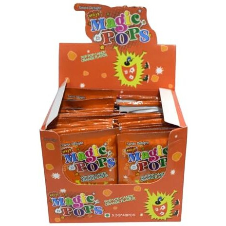 Magic Pops Popping Unique Candy Box 200Gm (Orange Flavor)