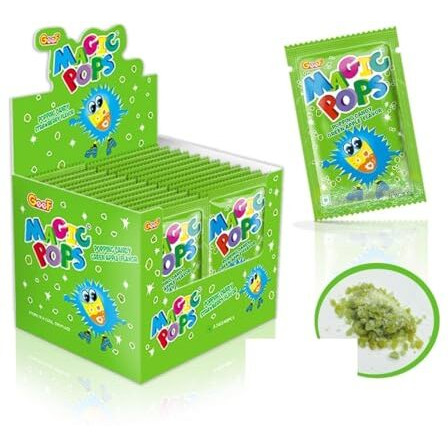 Magic Pops Popping Unique Candy Box 200Gm (Green Apple Flavor)