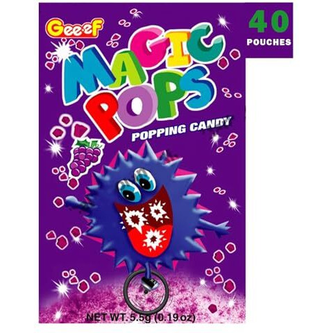 Magic Pops Popping Unique Candy Box 200Gm (Grape Flavor)