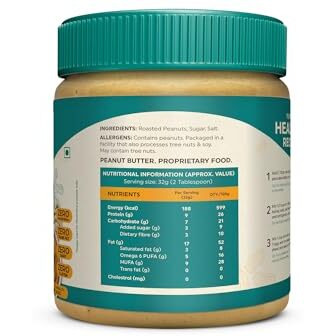 Healthronix Classic Smooth Peanut Butter 340G | 26G Protein To Boost Energy | Tasty & Healthy Nut Butter Spread | Vegan | Cholesterol Free, Gluten Free | Zero Trans Fat | Creamy Peanut Butter
