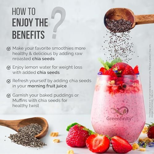 Greenfinity Raw Chia Seeds - 1 Kg | Premium Raw Chia Seeds With Omega 4 And Fiber For Weight Loss, Healthy Food, Diet Snack