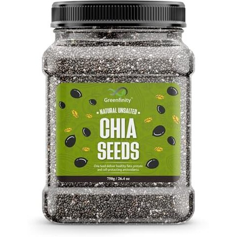 Greenfinity Chia Seeds 750G | Omega-3 Clean Chia Seeds For Eating | Healthy Snacks |