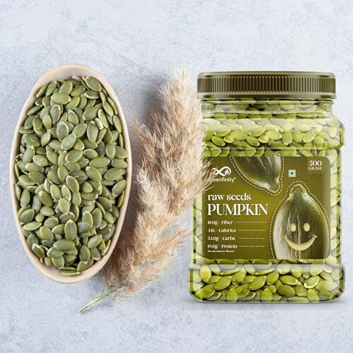 Greenfinity Raw Pumpkin Seeds  1Kg (2 X 500G) | Premium Nutrient-Rich Snack, Crafted For Wellness & Vitality