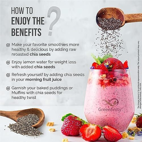 Greenfinity Healthy & Tasty Jumbo Chia Seeds For Eating | Immunity Booster Diet | Protein And Rich In Fibre - 300 Gram