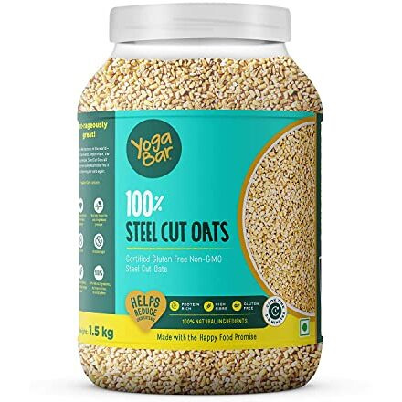 Yogabar Steel Cut Oats And Dark Chocolate Oats | Steel Cut Oats 1.5Kg | Dark Chocolate Oats 400G | Gluten Free Whole Oatmeal For Breakfast - Healthy Breakfast Cereal For Children And Adults