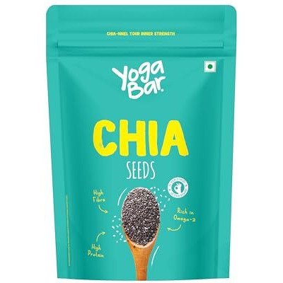 Yogabar Organic Chia Seeds 500 Gram|250G*2, Pack Of 2|Buy 1 + 1 Free|Rich In Omega-3 & Antioxidants|Supports Skin Health, Gut Health & Weight Management|Superfood For Healthy Eating|2 Count