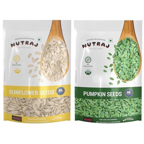 Nutraj Sunflower Seeds & Pumpkin Seeds (200 Gm Each) | Seed Cycling | Seed Cycling Seeds Combo