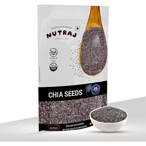 Nutraj Seeds Combo Pack 400Gm - Flax Seeds & Chia Seeds (Each 200G) - Seeds For Eating | Seed Cycling | Seed Cycling Seeds Combo