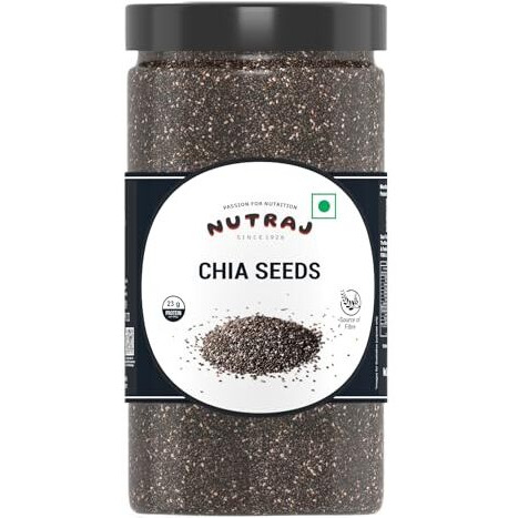 Nutraj Chia Seeds 1Kg (500G X 2) Jar | Seeds For Eating | Seed Cycling