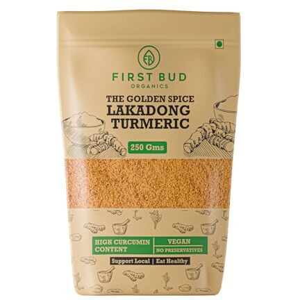 First Bud Organics Golden Spice Lakadong Turmeric Powder And Ginger Powder Combo Chemical Free Haldi And Ginger Powder