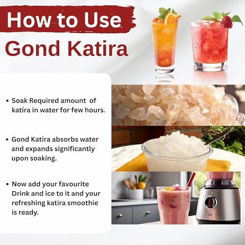 Brijbooti Gond Katira Pure Organic Edible Gum-(100 Gr) | A Grade | Tragacanth Gum Crystals | Kathila Gum | High Cooling Properties | 100% Natural | Astragalus Gummifer | Fssai, Gmp, Iso Certified