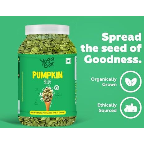 Yogabar Pumpkin Seeds 850Gm - Rich In Dietary Fibre - Diet Food Healthy Snacks, Rich Source Of Zinc And Antioxidants