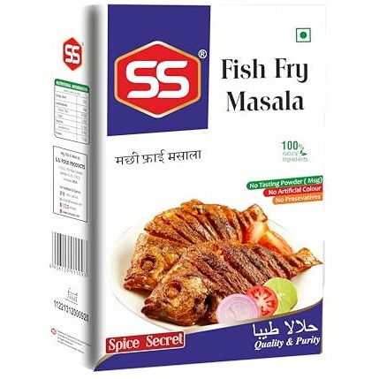 Ss Masalas Fish Fry Masala 300G (100G Pack Of 3) | Easy To Cook Ready Mix Spices For Oil Fried Seafood Recipe | No Artificial Colors | No Msg