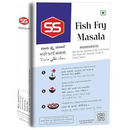 Ss Masalas Fish Fry Masala 300G (100G Pack Of 3) | Easy To Cook Ready Mix Spices For Oil Fried Seafood Recipe | No Artificial Colors | No Msg