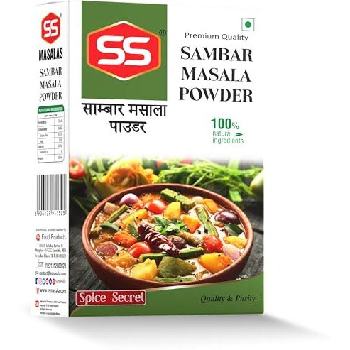 Ss Masalas Sambar Masala Powder | Ready Mix Spices For South Indian Udupi Style Sambhar | 280G (70G Pack Of 4)