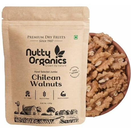 Nutty Organics Dried Walnut 500 Gm | Crunchy | Nutritious Tasty & Healthy Nuts Dry Fruits | Akhrot Giri | Rich In Protein