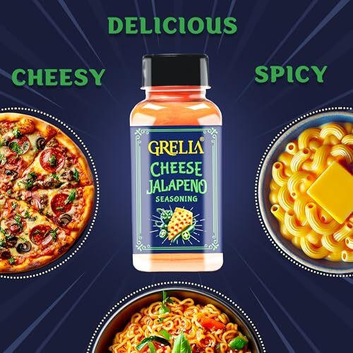 Grella Cheese Jalapeno Seasoning Powder 125 Grams For Popcorn, Nachos, Pasta, Fries, Dips And Other Snacks | Jalapeno Cheddar Cheese Powder