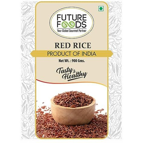Future Foods Premium Red Rice | Rich In Antioxidants | Multiple Health Benefits | Ideal For Diabetic Patients | Supports Digestion | Fiber Rich | Iron & Vitamin Rich (Pack Of 2), 900 Gram