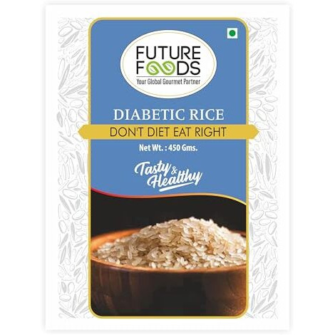 Future Foods Premium Diabetic Rice 450G | Sugar Free | Gluten Free | Low Glycemic Index | Promotes Stable Blood Sugar Levels | Non-Gmo | Vegan