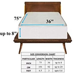 Trance Cotton Feel Terry Ultra Soft Waterproof Mattress Protector | Breathable - Hypoallergenic Mattresses Cover (75X36 Inch | 6.25X3 Feet, White - Pack Of 1)