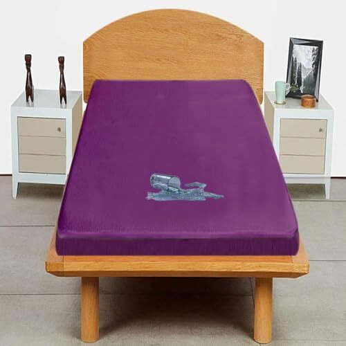 Trance Cotton Feel Terry Ultra Soft Waterproof Mattress Protector | Breathable - Hypoallergenic Mattress Cover (72X36 Inch | 6X3 Feet, Plum - Pack Of 1)