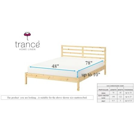 Trance Cotton Feel Terry Ultra Soft Waterproof Mattress Protector | Breathable - Hypoallergenic Mattresses Cover (78X48 Inch | 6.5X4 Feet, Maroon - Pack Of 1)
