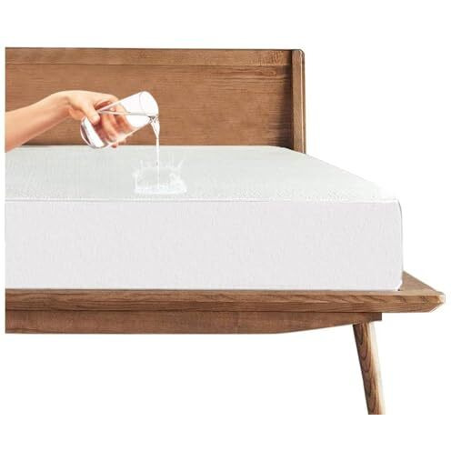 Trance Cotton Feel Terry Ultra Soft Waterproof Mattress Protector | Breathable - Hypoallergenic Mattress Cover (78X66 Inch | 6.5X5.5 Feet, White - Pack Of 1)