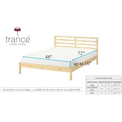 Trance Cotton Feel Terry Ultra Soft Waterproof Mattress Protector | Breathable - Hypoallergenic Mattresses Cover (72X48 Inch | 6X4 Feet, Brown - Pack Of 1)