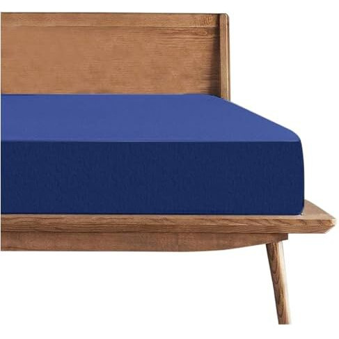 Trance Cotton Feel Terry Ultra Soft Waterproof Mattress Protector Queen Size Double Bed | Breathable - Hypoallergenic Bed Cover Queen Size (78X60 Inch | 6.5X5 Feet, Classic Blue - Pack Of 1)