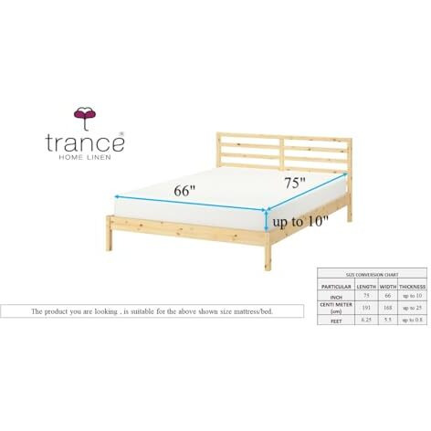 Trance Cotton Feel Terry Ultra Soft Waterproof Mattress Protector | Breathable - Hypoallergenic Mattresses Cover (75X66 Inch | 6.25X5.5 Feet, Plum - Pack Of 1)