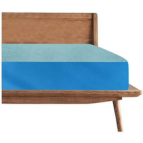 Trance Waterproof Terry Fabric Ultra Soft Mattress Protector | Breathable | Hypoallergenic Bed Cover | Mattresses Cover (75X60 Inch | 6.25X5 Feet_ Turquoise)