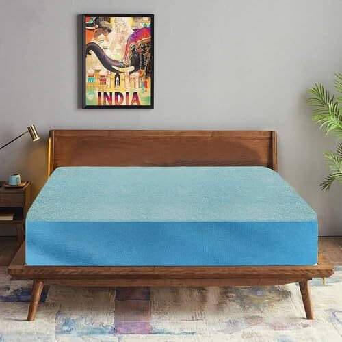 Trance Waterproof Terry Fabric Ultra Soft Single Size Cotton Mattress Protector|Breathable Hypoallergenic Mattress Cover Single Size (72X30 Inch|6X2.5 Feet, Turquoise)