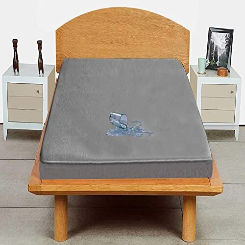 Trance Cotton Feel Terry Ultra Soft 100% Waterproof Mattress Protector For Single Bed | Breathable - Hypoallergenic Mattresses Cover (72X36 Inch | 6X3 Feet, Grey - Pack Of 1 | Single Bed)