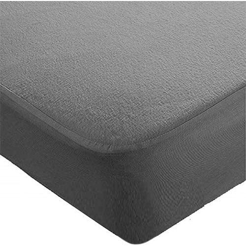 Trance Cotton Feel Terry Ultra Soft Waterproof Mattress Protector | Breathable -For Diwan | Sofa Cum Bed | Small Single Bed Protector (72X30 Inch | 6X2.5 Feet, Grey - Pack Of 1)