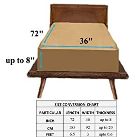 Trance Cotton Feel Terry Ultra Soft Waterproof Mattress Protector | Breathable - Hypoallergenic Bed Protector (72X36 Inch | 6X3 Feet, Brown - Pack Of 1)