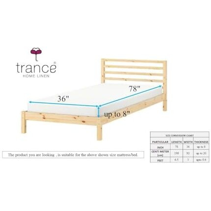 Trance Cotton Feel Terry Ultra Soft Waterproof Mattress Protector | Breathable - Hypoallergenic Mattresses Cover (78X36 Inch | 6.5X3 Feet, Brown - Pack Of 1)