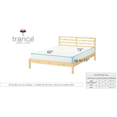 Trance Cotton Feel Terry Ultra Soft 100% Waterproof Mattress Protector Queen Size Bed | Breathable - Hypoallergenic Mattresses Cover Queen Size (78X60 Inch | 6.5X5 Feet, Teal - Pack Of 1)