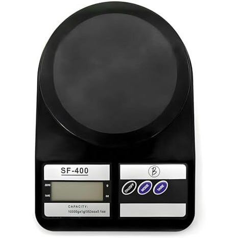Btag Digital Kitchen Food Weighing Scale For Healthy Living, Home Baking, Fitness & Balanced Diet. | Weighing Scale With Digital Display Sf 400 10Kg X 1Gms (Sf-400_Blk)