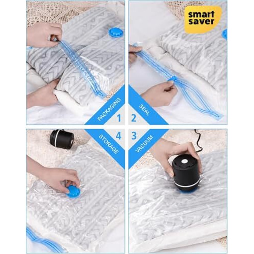 Smart Saver Vacuum Storage Bag Pump, Electric Pump For Vacuum Storage Bags, Portable Vacuum Bag Pump For Compression Comforter, Clothing (Storage Bag Not Included)