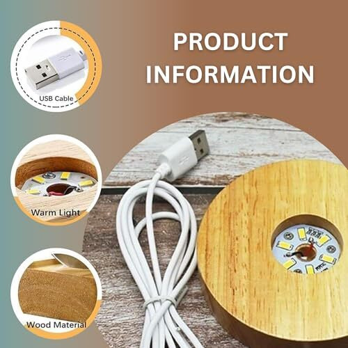 One94Store 3D Galaxy Crystal Ball Night Lamp - Engraved Usb Table Led Wooden Light For Home Office Decoration And Birthday Gift (Galaxy)(Warm White)