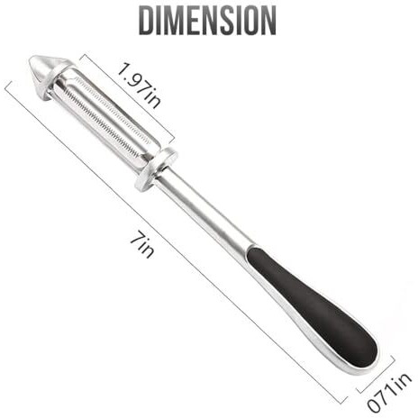 Zevon Stainless Steel Peeler For Vegetables And Fruits, 3 In 1 Multifunctional Julienne Peeler For Kitchen, Versatile Vegetable Peelers For Salad Preparation, Durable Vegetable Peeler (Silver/Black)