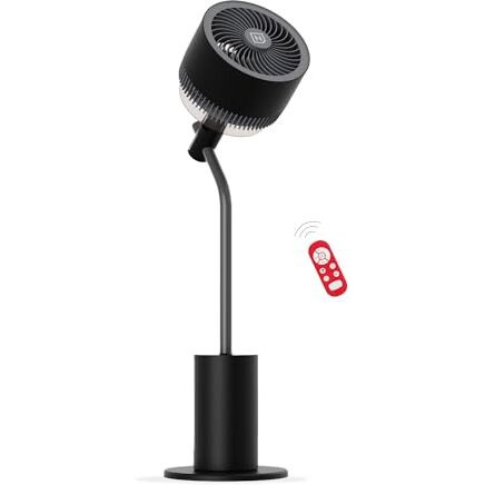 Nuuk Halo 3D Air Circulation Tower Fan With Mood Lamp | Super Silent Remote Controlled Standing Bldc Fan | 12 Wind Speeds & 4 Fan Modes | 120 Horizontal & 90 Vertical Oscillation | 3 Nidec Motors