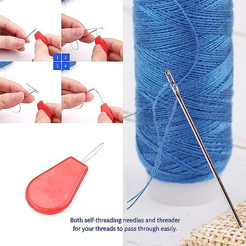 Portable Sewing Kit, Fapiwen Home Sewing Kit, Diy Sewing Supplies For Adults And Kids, Sewing Supplies And Accessories Contains 12 Spools Of Thread Of 100M, Sewing Needles And Tape Measure Etc