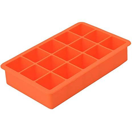 Zollyss Ice Cube Trays, 2 Pack Large Silicone Molds, Easy-Release 15-Ice Each Tray Makes 30 Cubes, Stackable Flexible, Multicolor
